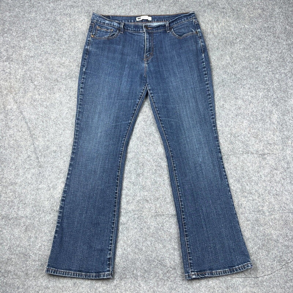 Levi's Jeans Womens 16 515 Boot‎ Cut Flared Cotton Blue Denim Pants Ladies Y2K
